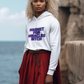 “Magnet for Miracles Bitch” Hoodie — Retro Glitch Graphic Pullover